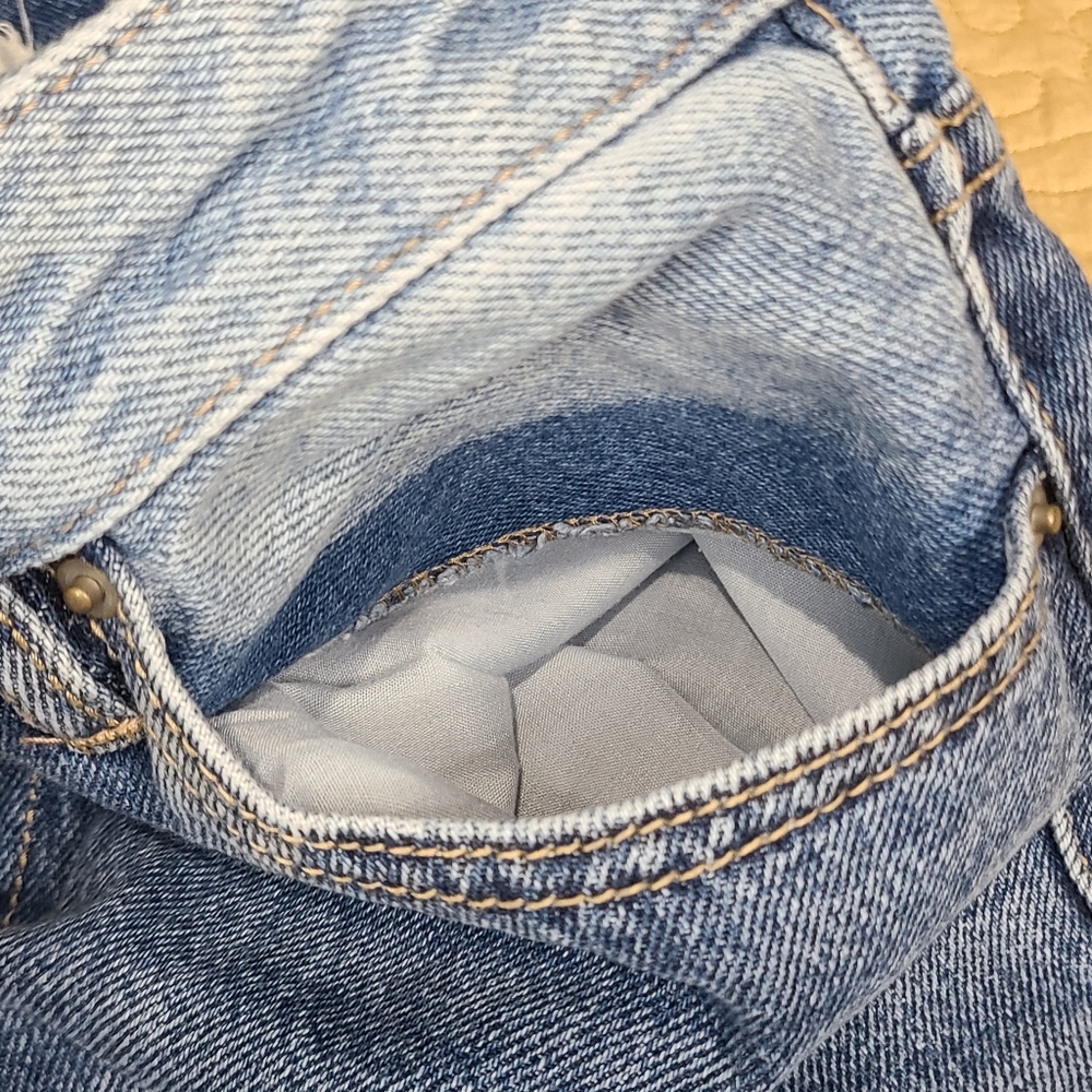 Gilded Intent Patchwork 90s Straight Denim Jeans … - image 6